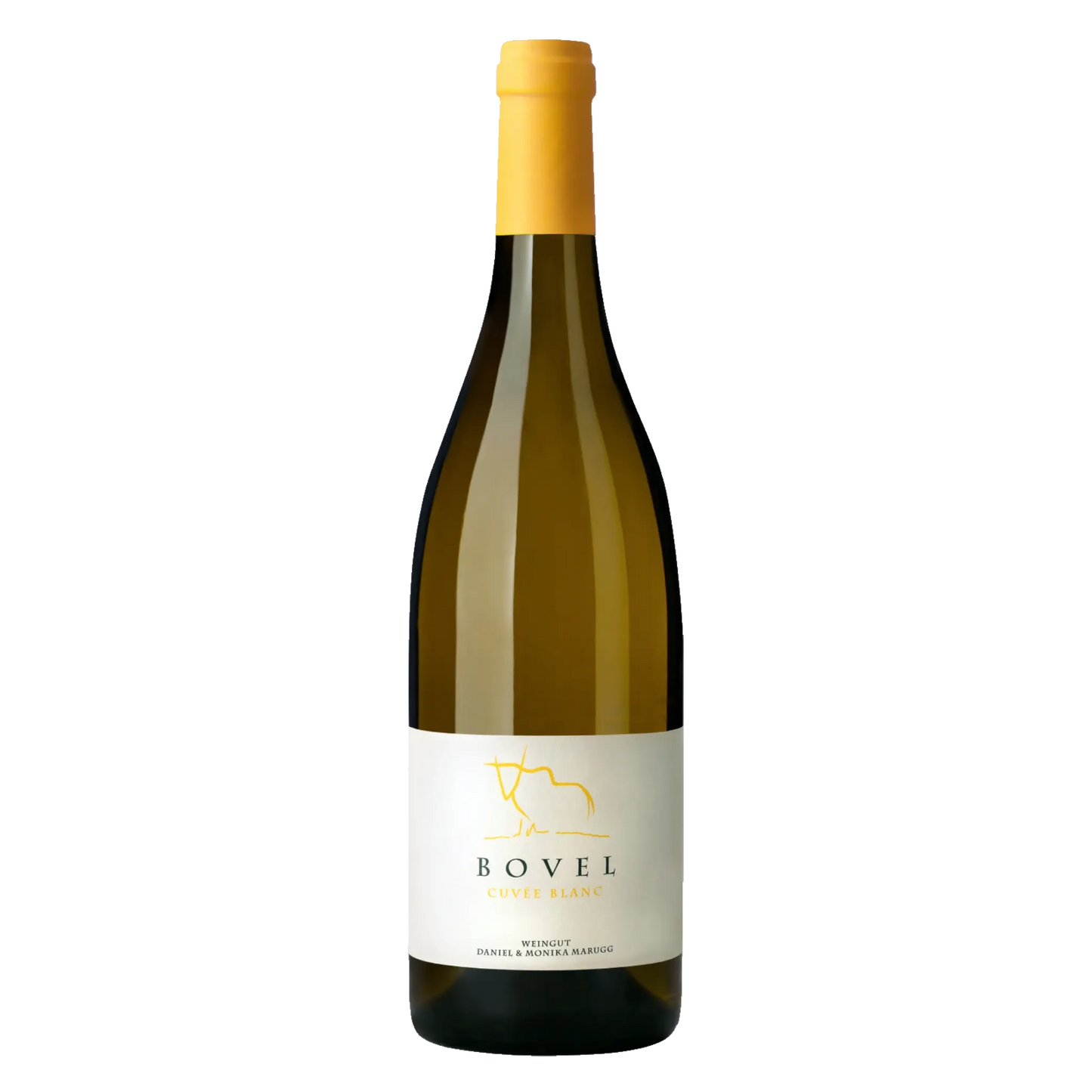Cuvée Blanc Bovel – Flasche freigestellt, Weisswein vom Weingut Marugg in Fläsch