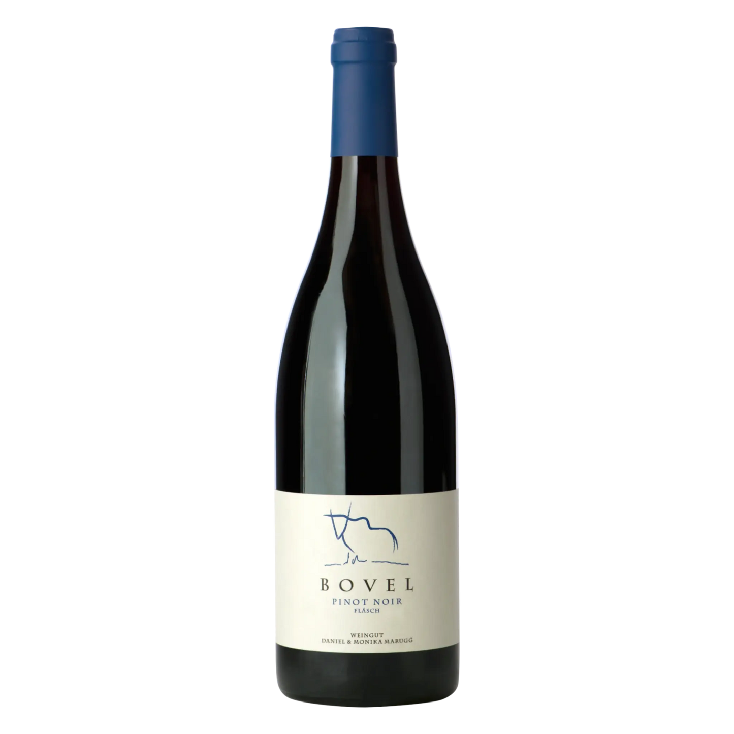 Flasche Pinot Noir Bovel vom Weingut Marugg in Fläsch